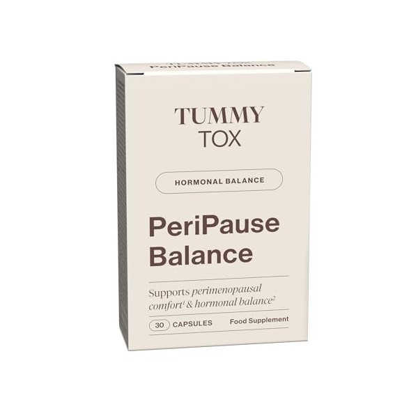 Menopause traitement avec Safran, Mélisse, Biotine, Chrome, Folate, et Vitamines pour Femmes, Tummy Tox, PeriPause Balance, 3