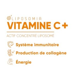 Prescription Nature - VITAMINE C + LIPOSOMIA - Complément Alimentaire Système Immunitaire, Collagène et Fatigue - Actif Conce