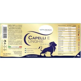 VITAMINICA Cheveux et Ongles - INDUCTEUR de Croissance, Supplément Anti-chute et Renforcement avec 20 Nutriments Anti DHT, Po