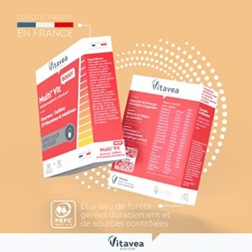Vitavea - MultiVit BOOST - Complément Alimentaire Energie - Stimulant, Effet coup de fouet - Caféine, Guarana, Vitamine C et