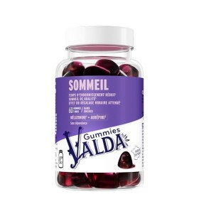 Valda Gummies Sommeil : Complément alimentaire à base dextraits de plantes et mélatonine, sans sucres avec édulcorants - 60 