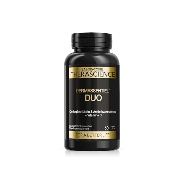 DERMASSENTIEL DUO | Repulpe, Raffermit & Hydrate| Collagène marin hydrolysé Peptan® |Efficacité testée cliniquement | Acide h