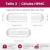 ATLEMISME Capsules Vides en Gélatine - Taille 2, Lot de 1000 - Qualité Premium, Dissolution Rapide, Idéales pour Suppléments 