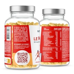 NUTRI & CO Multivitamines et Minéraux 25 Nutriments - Vitamines A B C D3 E K2 + Minéraux dont Magnésium et Zinc - Haute Absor