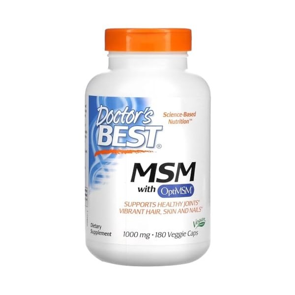 Doctors Best - MSM avec OptiMSM Vegan | 1000 mg - 180 gélules