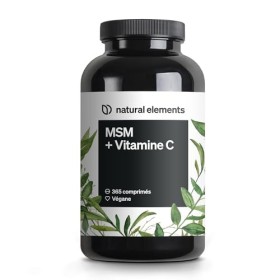 MSM 2000mg + Vitamine C naturelle – 365 comprimés au lieu de gélules – méthylsulfonylméthane – hautement dosé, végane – contr
