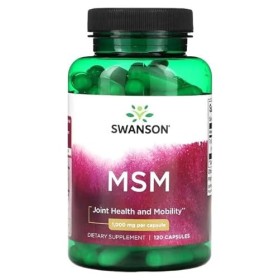 Swanson MSM Methylsulfonylmethane 1000mg - 120 gélules | Complément alimentaire pour articulations et bien-être