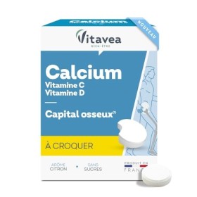 Vitavea - Calcium à Croquer - avec Vitamine C et Vitamine D - Complément Alimentaire Capital Osseux et Métabolisme Énergétiqu