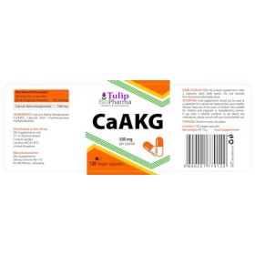 CaAKG Calcium Alpha Ketoglutarate 500mg 120 Capsules Vegan, testé par un laboratoire tiers