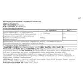 Now Foods - Calcium & Magnesium | Soutien naturel pour la santé osseuse et la détente musculaire - 100 comprimés