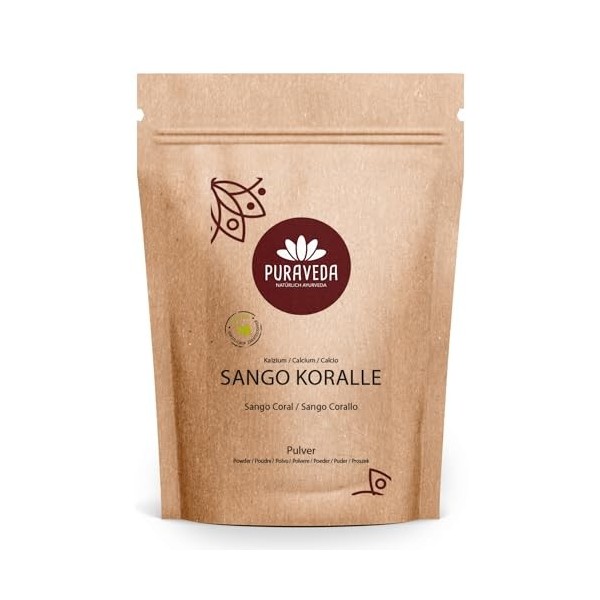 Corail Sango fortement dosée en poudre 100g - Okinawa Japon - Poudre de sango - Teneur en calcium naturellement élevée - Sans