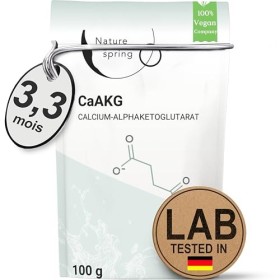 CaAKG Poudre hautement dosée | Pack dapprovisionnement 100 grammes +3,3 mois | Calcium-Alphacétoglutarate végétalien premi