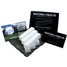Natura Uralis Premium Craie Sciée de Belgorod | 200g de Barres de Craie Blanche - Croquant Etonnant, Texture Satisfaisante, V