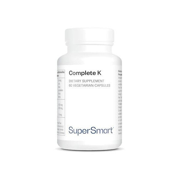 Complete K - Aide à Redistribuer le Calcium dans le Corps - Soutient la Coagulation sanguine - Combine 3 Formes de Vitamine K