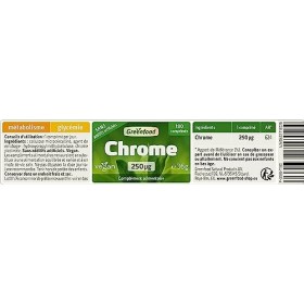 Greenfood Chrome, 250 μg, dose élevée, 180 comprimés, vegan - pour un métabolisme des macronutriments normal. SANS additifs a