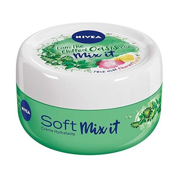 NIVEA Crème Soft Mix It Green Edition Limitée 100 ml - Lot de 4