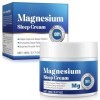 3.17 Oz Crème de Magnésium - Séchage rapide sans résidus Absorption facile Apaise les tensions musculaires Crème de magnésium