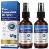huile de magnésium 100% organique et naturel 60ml , supplément de magnésium pour le corps, Spray dhuile de magnésium pur, S
