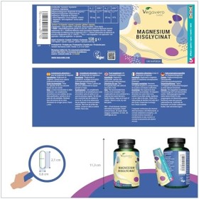 Magnesium Bisglycinate 300 mg | 180 Gélules | Dosage Elevé + Haute Biodisponibilité | Anti Fatigue + Stress + Sommeil | Vegan
