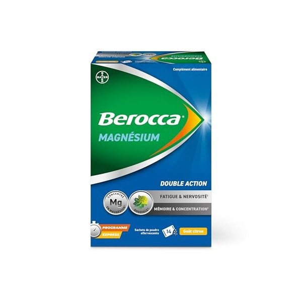 Berocca® Magnesium - magnésium, vitamines B6, B12 et extraits de plantes - fatigue et nervosité, mémoire et concentration - 1
