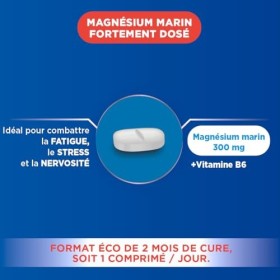 Forté Pharma - Magnésium 300 Marin | 300mg De Magnésium Marin - Stress, Fatigue, Anxiété, Surmenage, Irritabilité - Vitamine 