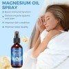 Huile de Magnesium en Spray 60ml, 100% Naturelle avec Chlorure de Magnésium, Absorption Rapide, Magnesium Oil pour Relaxation