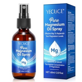 Huile De MagnéSium En Spray, 100% Pure Et Naturelle DHuile De MagnéSium，Huile Apaisante Pour La RéCupéRation Sportive, Spray