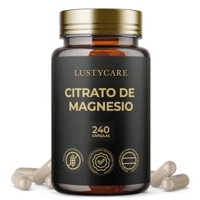 Citrate de magnésium pur 400 mg | 240 gélules jusquà 8 mois - Supplément naturel à haute concentration et absorption pour 