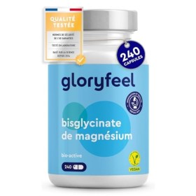 Magnésium Bisglycinate 240 Gélules, Haute Teneur 300 mg/j, Combat la Fatigue et le Stress, Soutient les Muscles, Haute Absorp