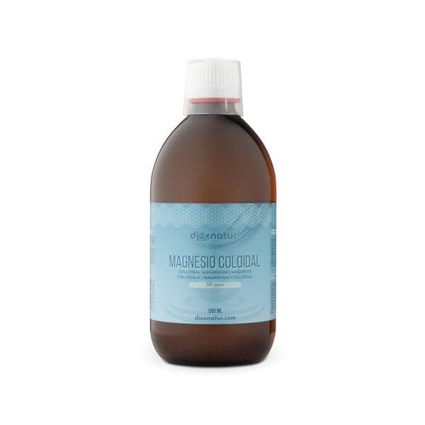 Dioxnatur Magnésium Pur 500 ml Magnésium Colloïdal Liquide 50 ppm - Relaxant Muscle Naturel