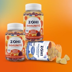 ZOHI-Coffret "enfants" - 2 piluliers Immunité ZOHI, 1 pilulier Magnésium ZOHI - 3 x 60 gommes - Fabriqué en France - Sans suc