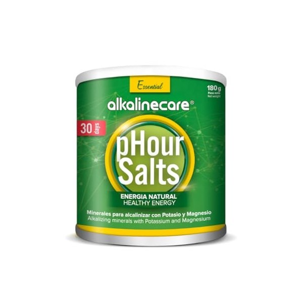 PHOUR Sels minéraux alcalins au magnésium et au potassium : 180g - Complément équilibré - Optimise le cerveau et le corps grâ