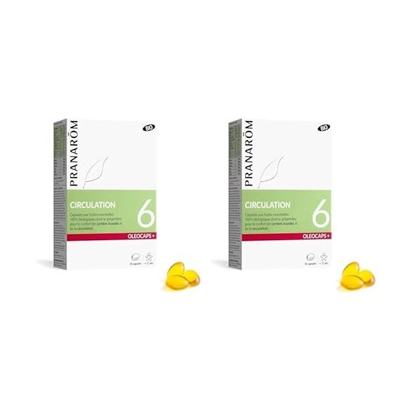 PRANARÔM - Oléocaps 2 - Santé Intestinale - Aux Huiles Essentielles Ciblées - Origan, Canelle de Chine, Menthe poivrée & Citr