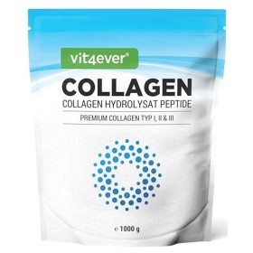 Collagène en Poudre 1000 g - 100% Collagène Bioactif hydrolysat Peptides - collagène type 1, 2 & 3 - Goût Neutre - Sans addit