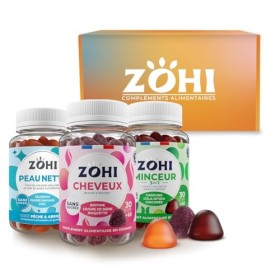Coffret Eté Compléments Alimentaires 1 pilulier Zohi Peau nette - 1 pilulier Zohi Minceur - 1 pilulier Zohi Cheveux - 3 x 60 