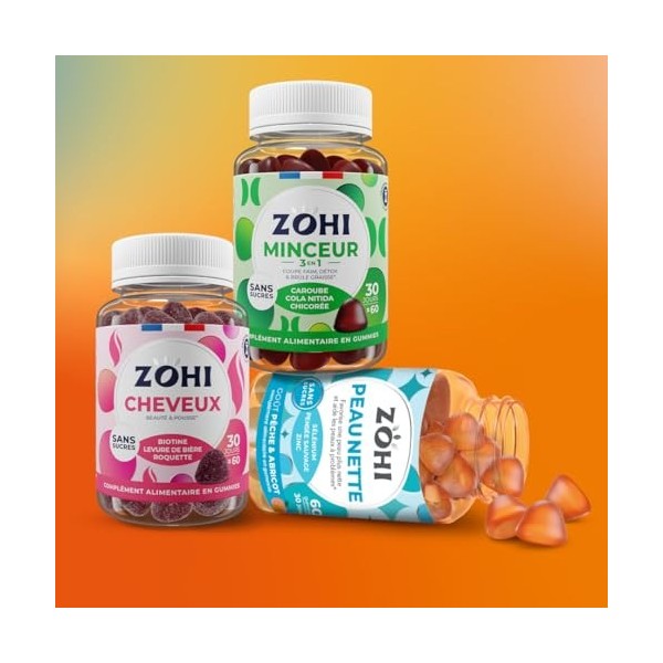 Coffret Eté Compléments Alimentaires 1 pilulier Zohi Peau nette - 1 pilulier Zohi Minceur - 1 pilulier Zohi Cheveux - 3 x 60 