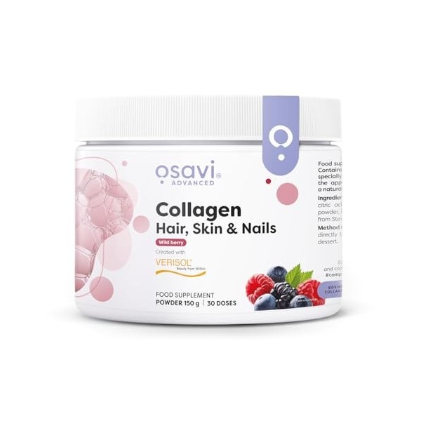 Osavi Collagen Peptides Hair, Skin & Nails , Wild Berry - 150g