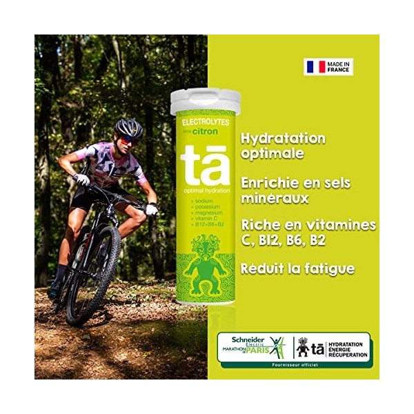 TA Energy - Pastilles dHydratation - Sels Minéraux - Vitamines - Faibles Calories - Réduit Les crampes - Made in France Cit