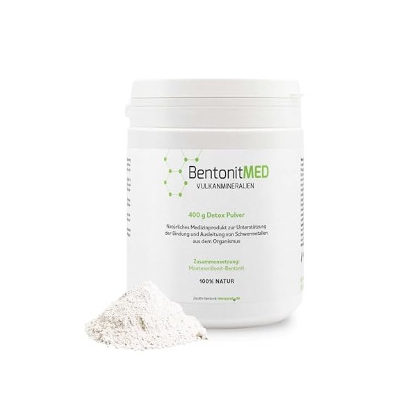 Zeolith-Bentonit-Versand Bentonite Med Detox Poudre 400 g