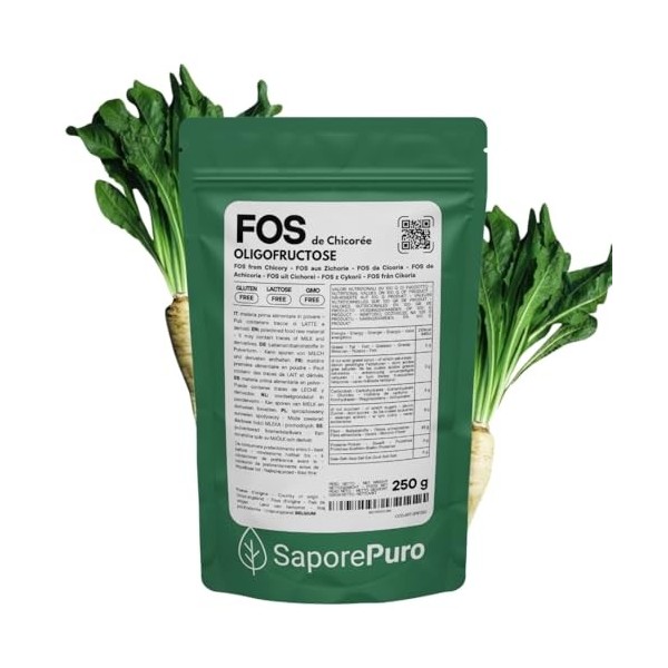 Saporepuro FOS Fructo-Oligosaccharides en poudre 250 gr