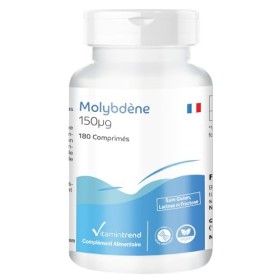 Molybdène 150mcg - Boite de 180 comprimés - ! POUR 6 MOIS ! - Végan - Fabriqué en Allemagne | Vitamintrend®