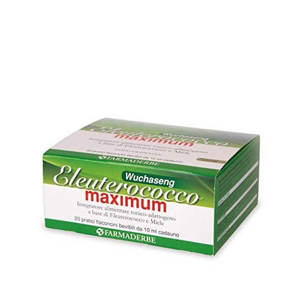 supplément alimentaire eleuterococco maximum tonico-rivitalizzante 20 flaconcini
