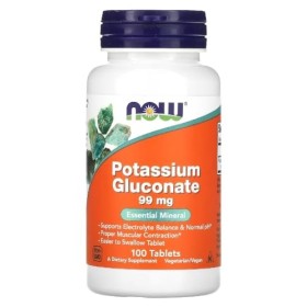 Now Foods - Potassium Gluconate | Gluconate de Potassium 99mg | Soutien pour léquilibre électrolytique et la fonction musc