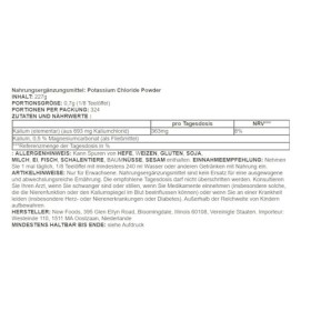 Now Foods - Chlorure de potassium en poudre, 8oz 227g | Poudre de Chlorure de Potassium | Soutien de léquilibre électrolyt