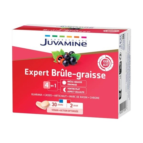 JUVAMINE - Expert Brûle Graisse Jour et Nuit - Contribue à Brûler les Graisses, Eliminer les Toxines, Réduire laspect Cellul