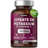 Potassium Citrate 1500 mg avec Vitamine C | 120 Comprimés Végétaliens | Citrate de Potassium Gelules | Complément Alimentaire