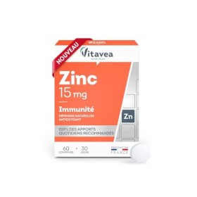 Vitavea - Zinc - Haut dosage 15 mg - Complément alimentaire immunité - Système immunitaire, défenses naturelles et antioxydan