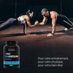 Bandini® ZMA Gélules | Supplément de Zinc, Magnésium et Vitamine B6, Énergie, Récupération et Masse Musculaire, Réduit la fat