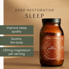 Ancient + Brave | True Nightcap 180g Pot | Zinc, Magnésium, Vitamine C, Riche en Acides Aminés | Aide à la Digestion, Restaur