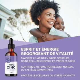 Vimergy Kids Zinc - Gouttes de Zinc pour Enfant - Soutient les Fonctions Cérébrales, la Croissance Physique et la Fonction Ce